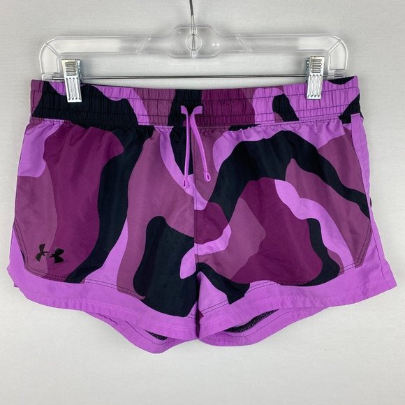 Under Armour Other - Under Amour Purple Black Purple Artsy Abstract Athletic Shorts Youth XL